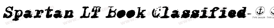 Spartan LT Book Classified字体转换